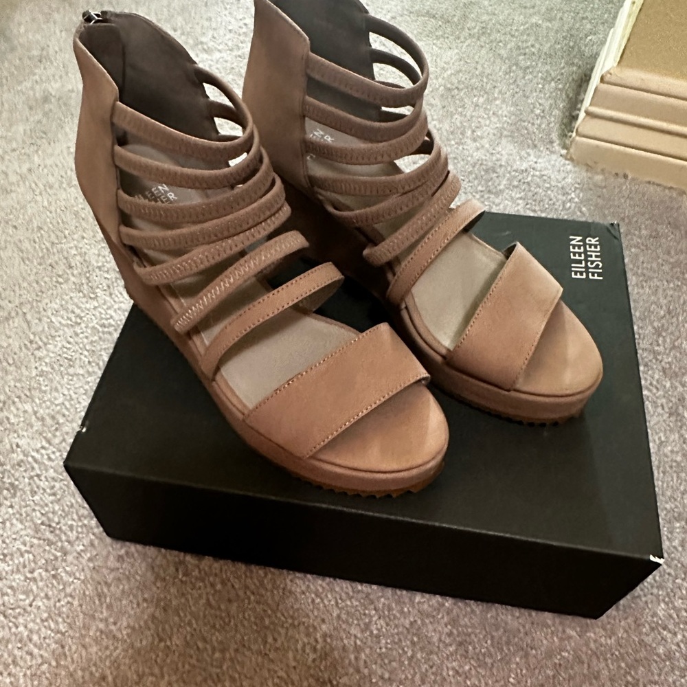 Eileen Fishser wedge sandals - WAVEY
